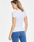 Women's Ribbed Square-Neck T-Shirt, Created for Macy's