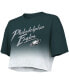 ფოტო #3 პროდუქტის Women's Threads Jalen Hurts Green, White Philadelphia Eagles Drip-Dye Player Name and Number Tri-Blend Crop T-shirt