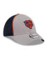 ფოტო #3 პროდუქტის Men's Gray Chicago Bears Pipe 39THIRTY Flex Hat