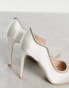 Фото #4 товара Be Mine Aditi embellished heeled shoes in ivory satin