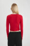 Kadın Uzun Kollu T-shirt Kırmızı A8311ax/rd79