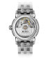 ფოტო #3 პროდუქტის Women's Swiss Automatic Baroncelli Diamond (1/10 ct. t.w.) Stainless Steel Bracelet Watch 33mm