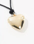 Pieces double string heart necklace in gold Золотистый - фото #4