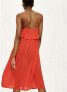 Фото #2 товара Topshop 163834 Women's Button-Up Cover-Up Red Dress Size 12