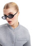 ALDO oval sunglasses in all black - фото #3