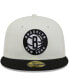 Фото #2 товара Men's x Staple Cream, Black Brooklyn Nets NBA x Staple Two-Tone 59FIFTY Fitted Hat