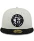 Фото #2 товара Бейсболка New Era мужская x Staple, Cream, Black Brooklyn Nets NBA x Staple двухцветная 59FIFTYầnấểấ Fitted Hat