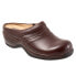 Фото #2 товара Softwalk Amber S2218-210 Womens Brown Leather Slip On Clog Sandals Shoes