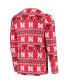 Men's Scarlet Nebraska Huskers Ugly Sweater Knit Long Sleeve Top and Pant Set