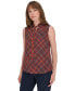 ფოტო #1 პროდუქტის Women's Printed Tie-Neck Sleeveless Top