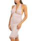 Фото #3 товара Women's Halter Rhinestone Sleeveless Dress