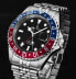 Revue Thommen Armbanduhr Automatic Diver' GMT Black Dial Blue and Red Armband Edelstahl 17572.2235