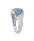 ფოტო #2 პროდუქტის Sterling Silver Larimar Wave Design Ring