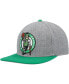 ფოტო #3 პროდუქტის Men's Gray, Kelly Green Boston Celtics Classic Logo Two-Tone Snapback Hat