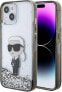 Karl Lagerfeld Karl Lagerfeld KLHCP15SLKKNSK iPhone 15 / 14 / 13 6.1" transparent hardcase Liquid Glitter Ikonik