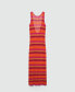 Women's Striped Crochet Dress