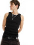 Фото #1 товара Calvin Klein Jeans woven tab logo tank top in black