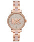 Women's Sofie Rose Gold-Tone Stainless Steel and Blush Acetate Bracelet Watch 36mm