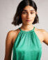 Фото #3 товара Ted Baker Halter Style MIDI Dress Mid Green 3 US 8