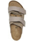 ფოტო #5 პროდუქტის Men's Uji Nubuck Suede Leather Two-Strap Slip-On Sandals from Finish Line