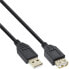 Фото #2 товара InLine USB 2.0 Extension Cable Type A male / female - gold plated - black - 1.2m