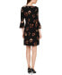 ფოტო #3 პროდუქტის Printed Jersey Bell Sleeve A-line Dress