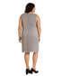 ფოტო #5 პროდუქტის Plus Size Metallic-Threaded Jacket Dress