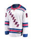 Фото #3 товара Men's Mika Zibanejad White New York Rangers Away Premier Breakaway Player Jersey