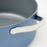 Фото #3 товара 8qt Nonstick Ceramic Coated Aluminum Wide Stock Pot Blue - Figmint