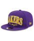 Фото #2 товара Men's Purple Los Angeles Lakers Golden Tall Text 9FIFTY Snapback Hat
