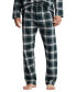ფოტო #1 პროდუქტის Men's Cotton Plaid Flannel Pajama Pants