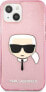 Karl Lagerfeld Karl Lagerfeld KLHCP13SKHTUGLP iPhone 13 mini 5,4" różowy/pink hardcase Glitter Karl`s Head