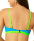 ფოტო #1 პროდუქტის Juniors' V-Wire Ribbed Bralette Bikini Top, Created for Macy's