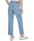 Фото #2 товара Women's Raw-Hem Straight-Leg Denim Jeans