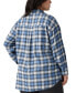 ფოტო #2 პროდუქტის Plus Size Henri Long-Sleeve Flannel Shirt