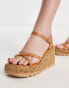 Madden Girl Vault-C cork wedge heeled sandal in tan 40 - фото #8