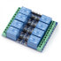 Module 8 relays with optoisolation - 10A / 250VAC contacts - 5V coil