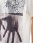 COLLUSION Front print handprint t-shirt in white