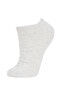 Kadın 3'lü Pamuklu Sneaker Çorap Z7570azns