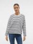 Vero Moda raglan jersey top with long sleeves in navy stripe Синий, XL - фото #5