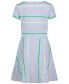 ფოტო #2 პროდუქტის Toddler Girls Striped Jersey Short Sleeve Skater Dress