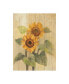 Albena Hristova Summer Sunflowers I on Barn Board Canvas Art - 19.5" x 26"