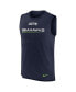 Фото #3 товара Men's College Navy Seattle Seahawks Muscle Trainer Tank Top