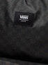 Vans old skool check backpack in black and dark grey