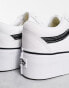 Vans Old Skool Stackform Platform trainers in white leather with black side stripe 40.5 - фото #4