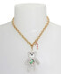 Фото #3 товара Betsey Johnson faux Stone Bear Convertible Ornament Necklace