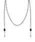 Фото #1 товара 2028 silver-Tone Chain Black Bead Eyeglass Holder 30"