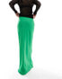 Фото #2 товара ASOS DESIGN chiffon bias maxi skirt in dark green