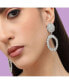 ფოტო #3 პროდუქტის Women's Silver Textured Metallic Drop Earrings