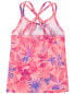 Фото #16 товара Футболка с рисунком для девочек Carterʻs Kid Floral Print Criss-Cross Tank